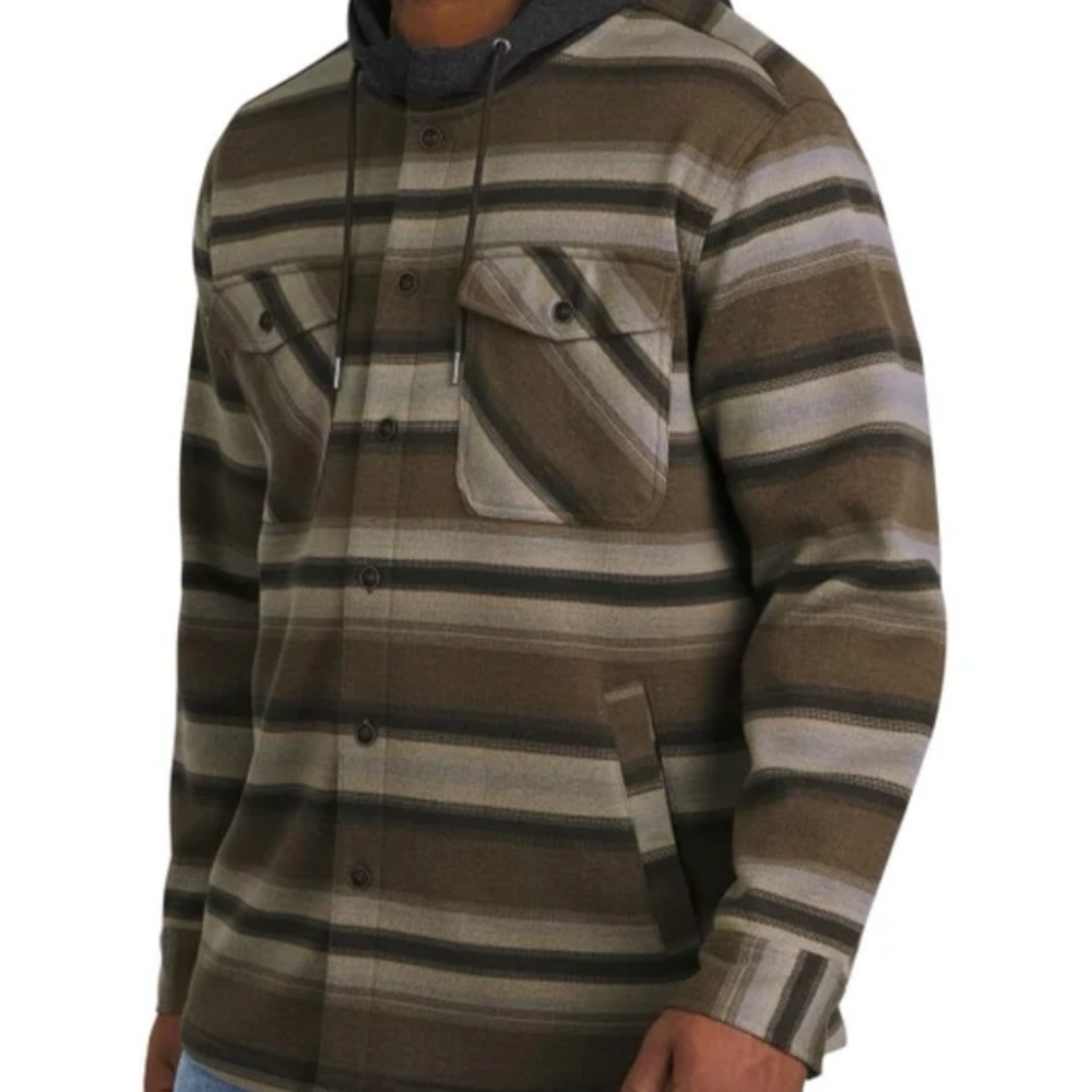 2 Quiksilver Men's Hooded Shirt Jacket - Picture 4 of 14